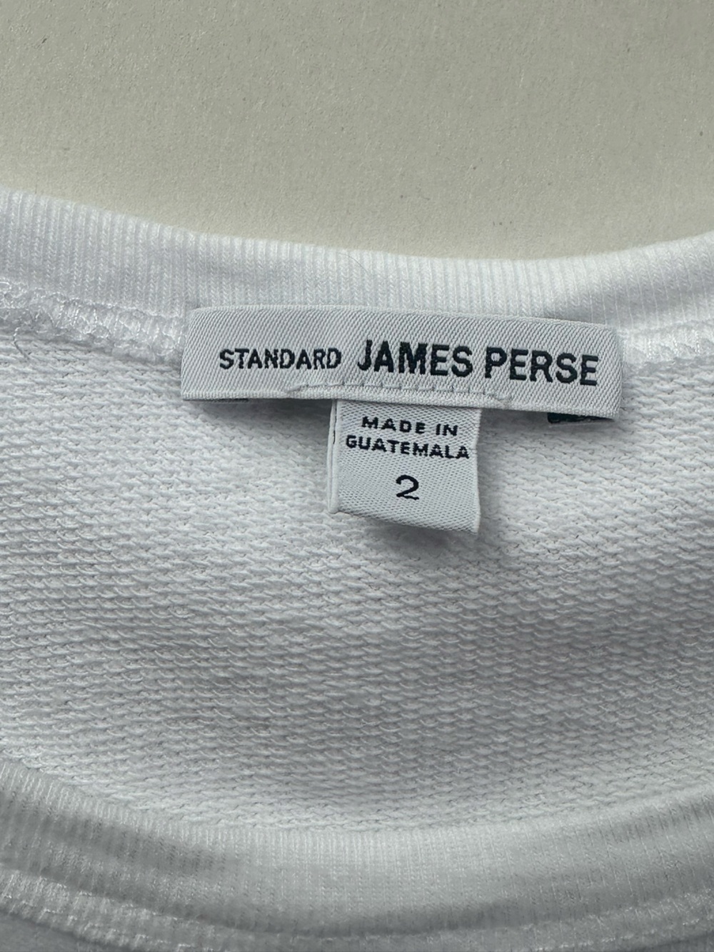 James Perse French Terry Short Sleeve Sweatshirt White Size 2 Size Medium EUC! - Picture 5 of 11
